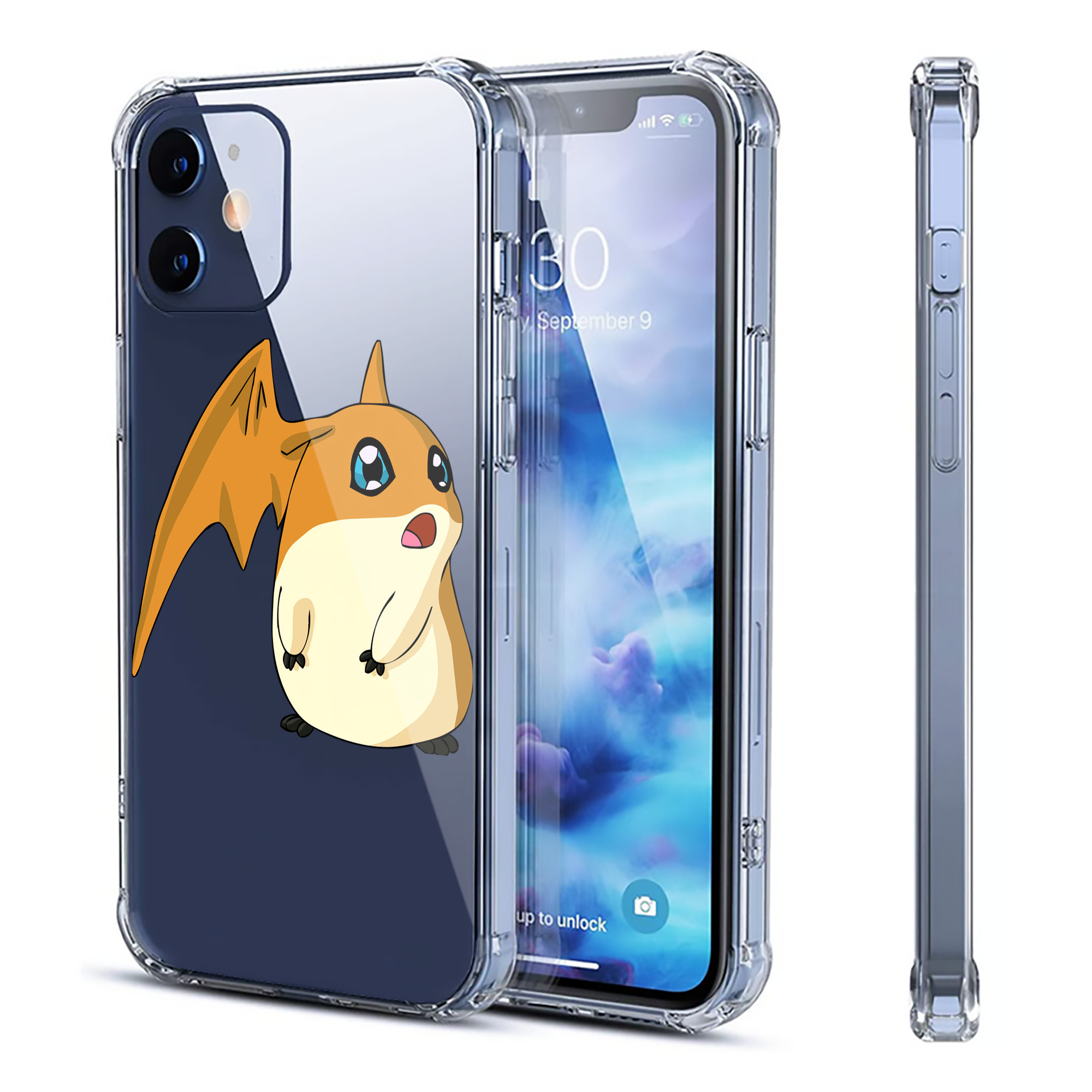 （画像用） Digimon デジタルモンスター/デジモン 【iPhone 12シリーズ対応】透明スマホケース（クリアソフトケース）